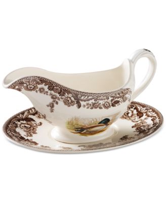 Spode - Woodland Sauce Boat & Stand