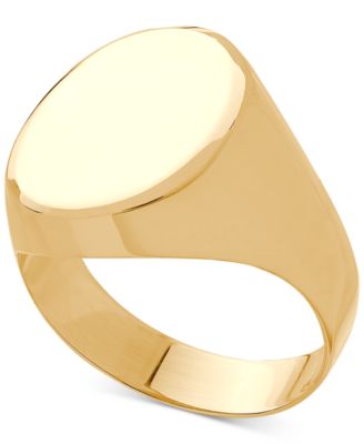 Macy's - Polished Oval Signet Ring in 10k Gold