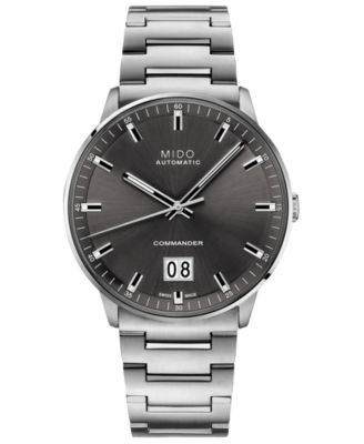Mido - Men's Swiss Automatic Commander II BigDate Stainless Steel Bracelet Watch 42mm