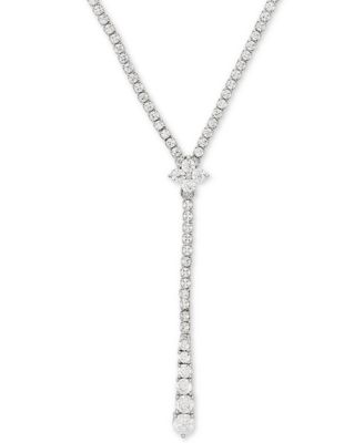 Arabella - Swarovski Zirconia 17" Lariat Necklace in Sterling Silver