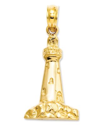 Macy's - 14k Gold Charm, Lighthouse Charm