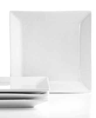 The Cellar - Set of 4 Whiteware Square Appetizer Plates