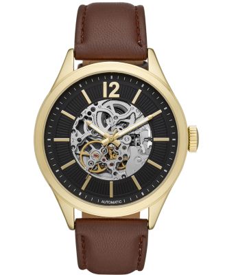 Folio - Mens Brown Strap Automatic Watch 46mm