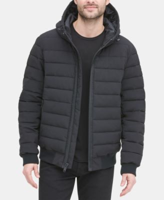 DKNY - Men's Quilted Hooded Core Bomber Jacket