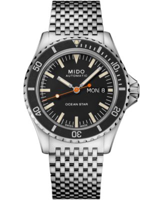 Mido - Men's Swiss Automatic Ocean Star Tribute 75th Anniversary Stainless Steel Bracelet Watch 41mm