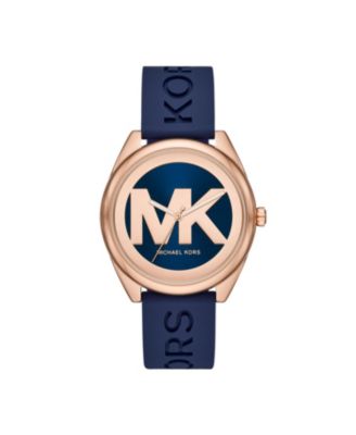 Michael Kors - Women's Janelle Three-Hand Navy Silicone Watch 42mm MK7140