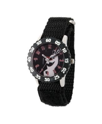 ewatchfactory - Disney Frozen 2 Olaf Boy's Stainless Steel Time Teacher, Black Bezel Watch 32mm