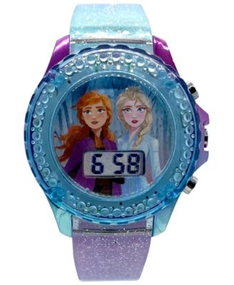 Accutime - Kid's Frozen 2 Digital Glitter Silicone Strap Watch 34mm