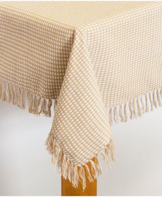 Lintex - Homespun Ecru 100% Cotton Tablecloth 52"X70"