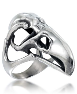 Andrew Charles by Andy Hilfiger - Men's Openwork Eagle Ring in Stainless Steel