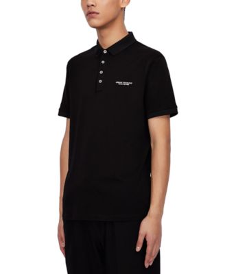 A|X Armani Exchange - Men's Milano/New York Regular-Fit Logo-Print Polo Shirt