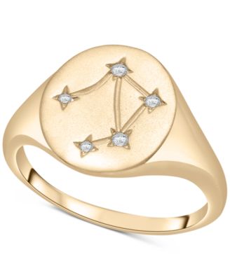 Wrapped - Diamond Libra Constellation Ring (1/20 ct. t.w.) in 10k Gold