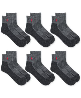 Polo Ralph Lauren - Men's 6-Pk. Performance Red Pony Quarter Socks