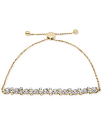 Wrapped in Love - Diamond Swirl Cluster Bolo Bracelet (1 ct. t.w.) in 14k Gold