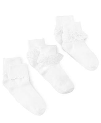 Trimfit - Girls' or Little Girls' 3-Pack Decorative Socks