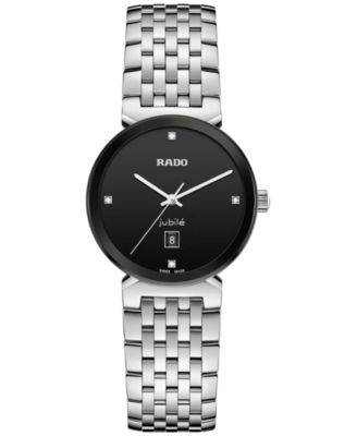 Rado - Women's Swiss Florence Classic Diamond Accent Stainless Steel Bracelet Watch 30mm