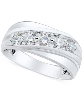 Grown With Love - Men's Lab Grown Diamond Diagonal Band (1 ct. t.w.) in 10k Gold