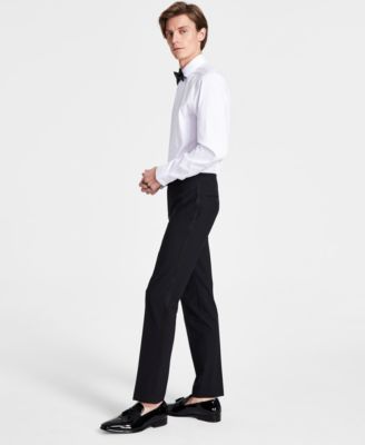 Bar III - Men's Slim-Fit Faille-Trim Tuxedo Pants