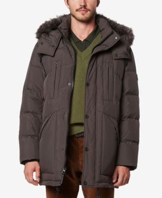 Marc New York - Men's Tremont Down Parka with Faux Fur Trimmed Removable Hood