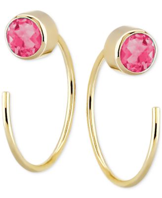 Macy's - Pink Tourmaline Threader Earrings (1/2 ct. t.w.) in 14k Gold