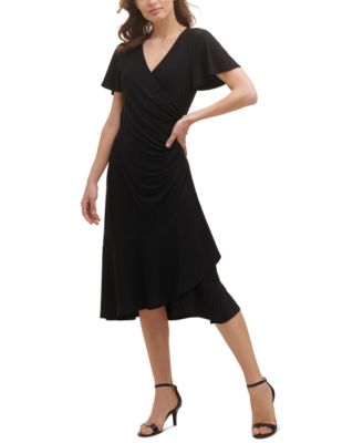 kensie - Flutter-Sleeve Midi Dress