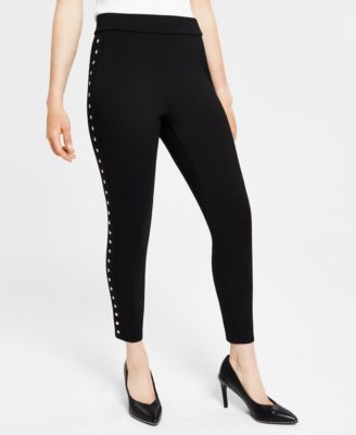 Bar III - Petite Side-Studded Stretch Leggings