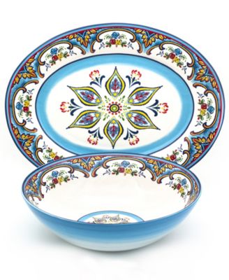 Euro Ceramica - ZANZIBAR 2 PIECE SERVING SET