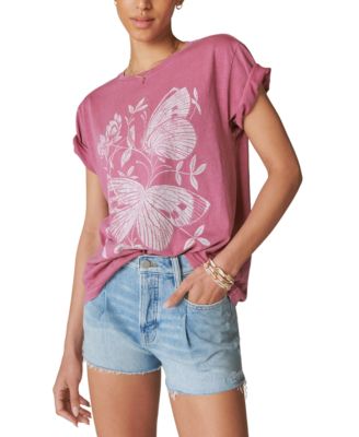 Lucky Brand - Women's Butterfly Garden Boyfriend T-Shirt