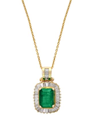 EFFY Collection - Emerald (1-3/8 ct. t.w.) and Diamond (1/2 ct. t.w.) in 14k Gold