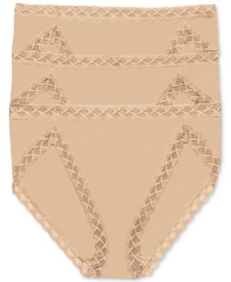 Natori - Bliss 3-Pk. French-Cut Crochet-Trim Brief 152058MP