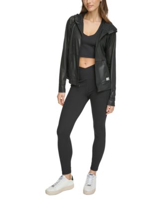 DKNY - Women's Honeycomb Mesh Full-Zip Hoodie