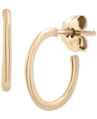 Audrey by Aurate - Polished Tube Small Hoop Earrings in Gold Vermeil