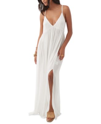 O'Neill - Juniors' Mel V-Neck Sleeveless Slit-Front Maxi Dress
