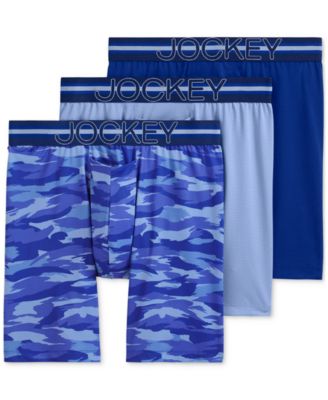 Jockey - Men's Stability Pouch Microfiber Stretch 9" Long Leg Boxer Brief - 3 Pack
