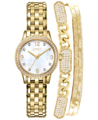 Jones New York - Women's Stainless Steel Bracelet Watch Gift Set 30mm