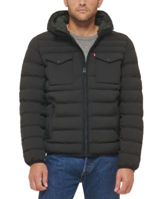 Levi's - Men's Stretch Hooded Two-Pocket Quilted Jacket