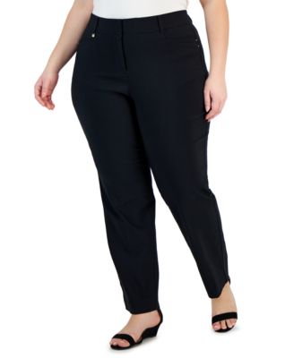 JM Collection - Plus Size Curvy Slim-Leg Pants