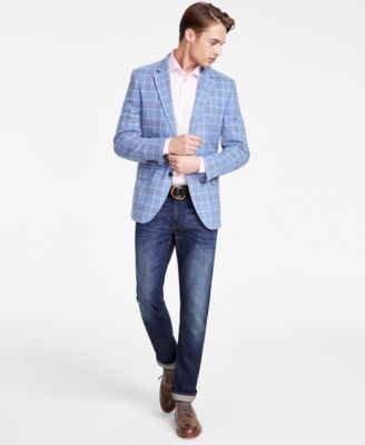 Nautica - Men's Modern-Fit Plaid Sport Coat