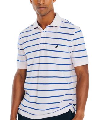 Nautica - Men's Classic Fit Striped Performance Deck Polo
