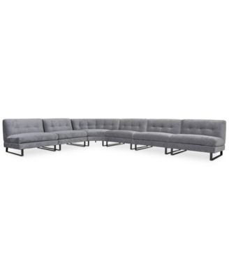 Furniture - Kathya 197" 6-Pc. Fabric Modular Sectional