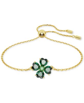 Swarovski - Gold-Tone Idyllia Green Crystal Bracelet