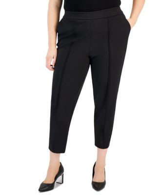 Tahari ASL - Plus Size Ponte Mid-Rise Front-Seamed Pants