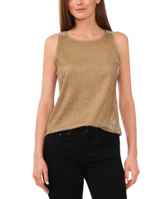 Vince Camuto - Women's Metallic Back-Vent Tank