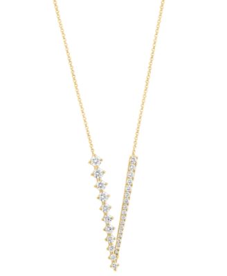 EFFY Collection - Diamond V 17" Statement Necklace (1-1/4 ct. t.w.) in 14k Gold