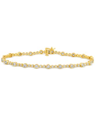 Macy's - Diamond Bezel Link Bracelet (2 ct. t.w.) in 10k Gold