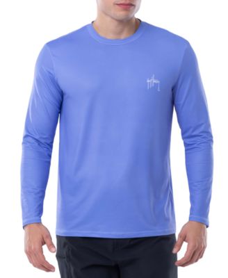 Guy Harvey - Men's Core Logo Graphic Long-Sleeve Sun Protection T-Shirt