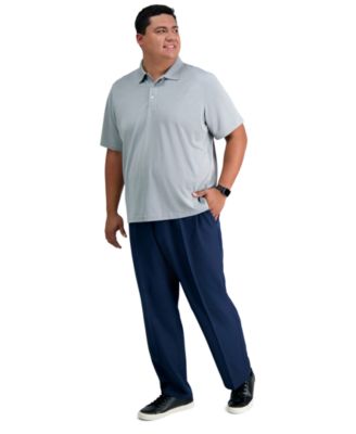 Haggar - Men's Big & Tall Classic-Fit Cool 18&reg; PRO Expandable-Waist Dress Pants