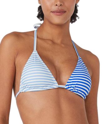 kate spade new york - Women's Striped Triangle Bikini Top