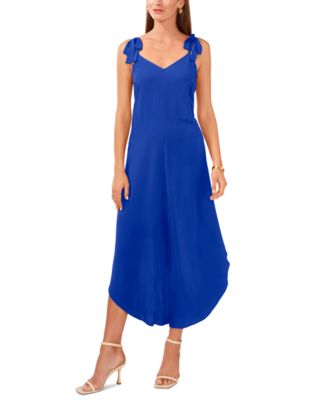 Vince Camuto - Solid Tie-Shoulder Cascading Jumpsuit
