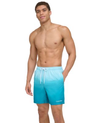 Calvin Klein - Men's Gradient Striped 7" Volley Swim Trunks